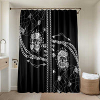 Western Gothic Yoke Bathroom Set Skull Rose With Spider - Wonder Print Shop