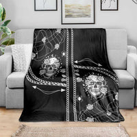Western Gothic Yoke Blanket Skull Rose With Spider - Wonder Print Shop