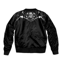 Western Gothic Yoke Bomber Jacket Skull Rose With Spider - Wonder Print Shop