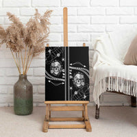 Western Gothic Yoke Canvas Wall Art Skull Rose With Spider - Wonder Print Shop