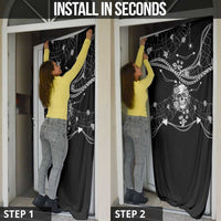 Western Gothic Yoke Door Cover Skull Rose With Spider - Wonder Print Shop