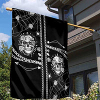 Western Gothic Yoke Garden Flag Skull Rose With Spider - Wonder Print Shop