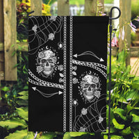 Western Gothic Yoke Garden Flag Skull Rose With Spider - Wonder Print Shop