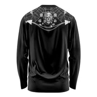 Western Gothic Yoke Long Sleeve Shirt Skull Rose With Spider - Wonder Print Shop