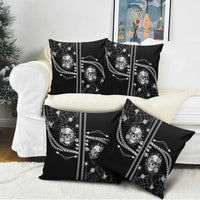 Western Gothic Yoke Pillow Cover Skull Rose With Spider - Wonder Print Shop