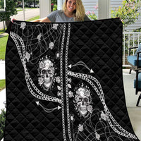 Western Gothic Yoke Quilt Skull Rose With Spider - Wonder Print Shop