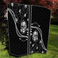 Western Gothic Yoke Quilt Skull Rose With Spider - Wonder Print Shop
