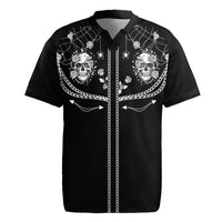 Western Gothic Yoke Rugby Jersey Skull Rose With Spider - Wonder Print Shop