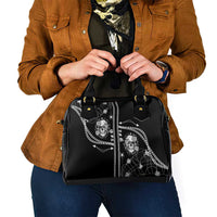 Western Gothic Yoke Shoulder Handbag Skull Rose With Spider - Wonder Print Shop