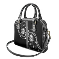 Western Gothic Yoke Shoulder Handbag Skull Rose With Spider - Wonder Print Shop