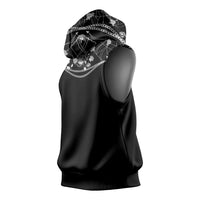 Western Gothic Yoke Sleeveless Hoodie Skull Rose With Spider - Wonder Print Shop