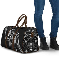 Western Gothic Yoke Travel Bag Skull Rose With Spider - Wonder Print Shop