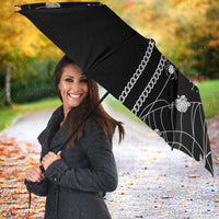 Western Gothic Yoke Umbrella Skull Rose With Spider - Wonder Print Shop