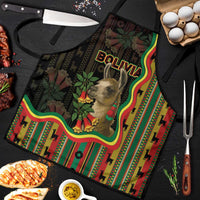 Bolivia Apron The Llama With Kantuta Over Andean Patterns - Wonder Print Shop