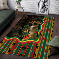 Bolivia Area Rug The Llama With Kantuta Over Andean Patterns - Wonder Print Shop