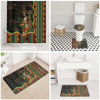 Bolivia Bathroom Set The Llama With Kantuta Over Andean Patterns - Wonder Print Shop