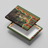 Bolivia Canvas Wall Art The Llama With Kantuta Over Andean Patterns - Wonder Print Shop