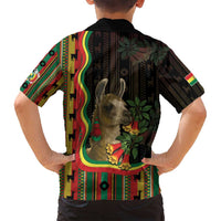 Bolivia Family Matching Off Shoulder Maxi Dress and Hawaiian Shirt The Llama With Kantuta Over Andean Patterns - Wonder Print Shop