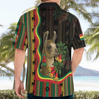 Bolivia Hawaiian Shirt The Llama With Kantuta Over Andean Patterns - Wonder Print Shop