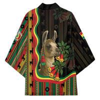 Bolivia Kimono The Llama With Kantuta Over Andean Patterns - Wonder Print Shop