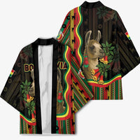 Bolivia Kimono The Llama With Kantuta Over Andean Patterns - Wonder Print Shop