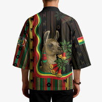 Bolivia Kimono The Llama With Kantuta Over Andean Patterns - Wonder Print Shop