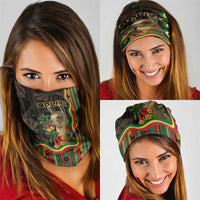 Bolivia Neck Gaiter The Llama With Kantuta Over Andean Patterns - Wonder Print Shop