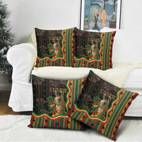 Bolivia Pillow Cover The Llama With Kantuta Over Andean Patterns - Wonder Print Shop