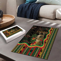 Bolivia Puzzle The Llama With Kantuta Over Andean Patterns - Wonder Print Shop