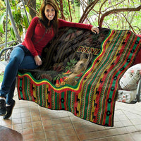 Bolivia Quilt The Llama With Kantuta Over Andean Patterns - Wonder Print Shop