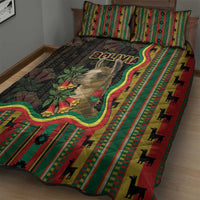 Bolivia Quilt Bed Set The Llama With Kantuta Over Andean Patterns - Wonder Print Shop