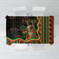 Bolivia Tablecloth The Llama With Kantuta Over Andean Patterns - Wonder Print Shop
