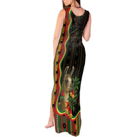 Bolivia Tank Maxi Dress The Llama With Kantuta Over Andean Patterns - Wonder Print Shop