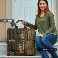 Bolivia Travel Bag The Llama With Kantuta Over Andean Patterns - Wonder Print Shop