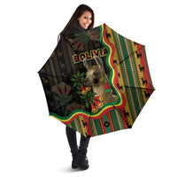 Bolivia Umbrella The Llama With Kantuta Over Andean Patterns - Wonder Print Shop