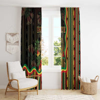 Bolivia Window Curtain The Llama With Kantuta Over Andean Patterns - Wonder Print Shop
