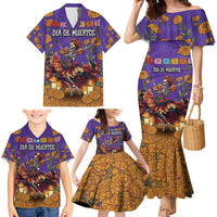 Day Of The Dead Family Matching Mermaid Dress and Hawaiian Shirt Viva La Vida - Wonder Print Shop