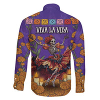 Day Of The Dead Family Matching Off Shoulder Maxi Dress and Hawaiian Shirt Viva La Vida - Wonder Print Shop