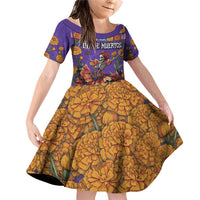Day Of The Dead Family Matching Off Shoulder Short Dress and Hawaiian Shirt Viva La Vida - Wonder Print Shop