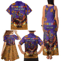 Day Of The Dead Family Matching Tank Maxi Dress and Hawaiian Shirt Viva La Vida - Wonder Print Shop
