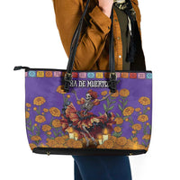 Day Of The Dead Leather Tote Bag Viva La Vida - Wonder Print Shop