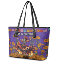 Day Of The Dead Leather Tote Bag Viva La Vida - Wonder Print Shop