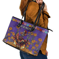 Day Of The Dead Leather Tote Bag Viva La Vida - Wonder Print Shop