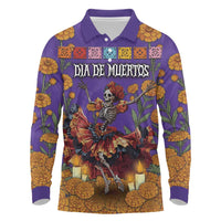 Day Of The Dead Long Sleeve Polo Shirt Viva La Vida - Wonder Print Shop