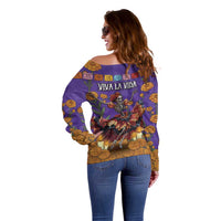 Day Of The Dead Off Shoulder Sweater Viva La Vida - Wonder Print Shop
