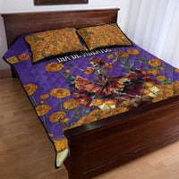 Day Of The Dead Quilt Bed Set Viva La Vida - Wonder Print Shop