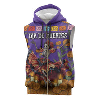 Day Of The Dead Sleeveless Zip Hoodie Viva La Vida - Wonder Print Shop