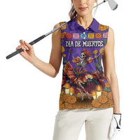 Day Of The Dead Women Sleeveless Polo Shirt Viva La Vida - Wonder Print Shop