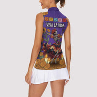 Day Of The Dead Women Sleeveless Polo Shirt Viva La Vida - Wonder Print Shop