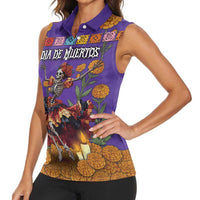 Day Of The Dead Women Sleeveless Polo Shirt Viva La Vida - Wonder Print Shop